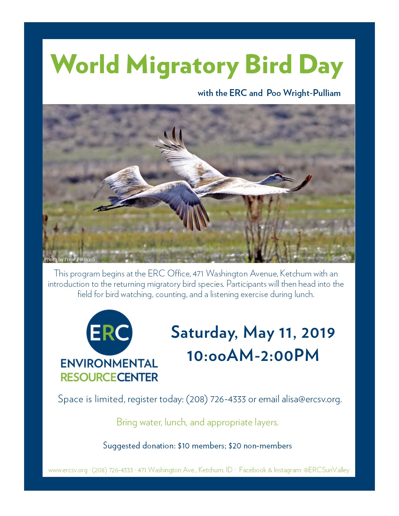 World Migratory Bird Day with the Environmental Resource Center (ERC